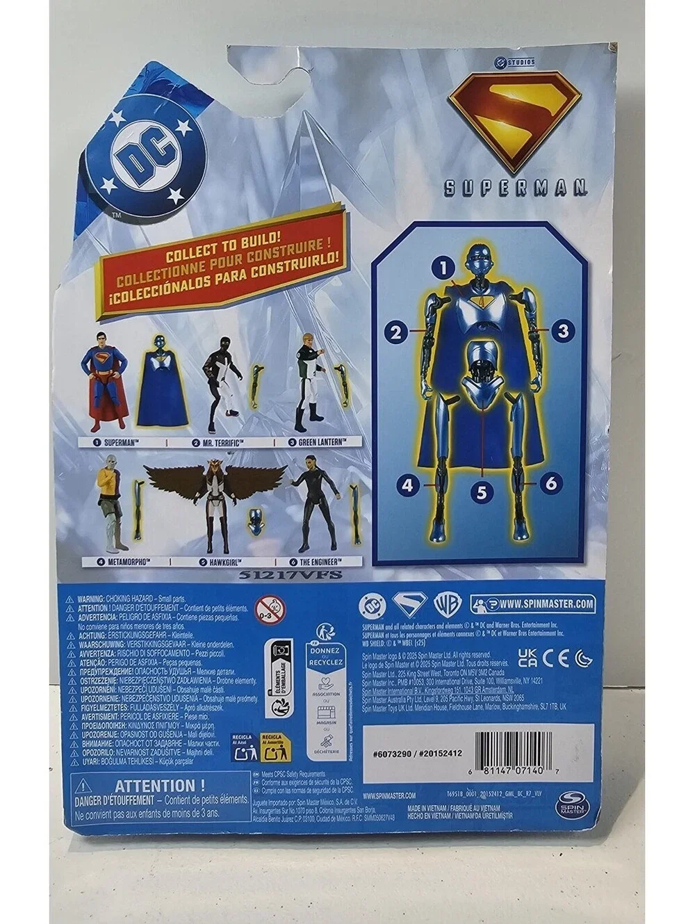 DC Superman Hawkgirl Action Figure Build A Figure Spin Master 2025 New Sealed